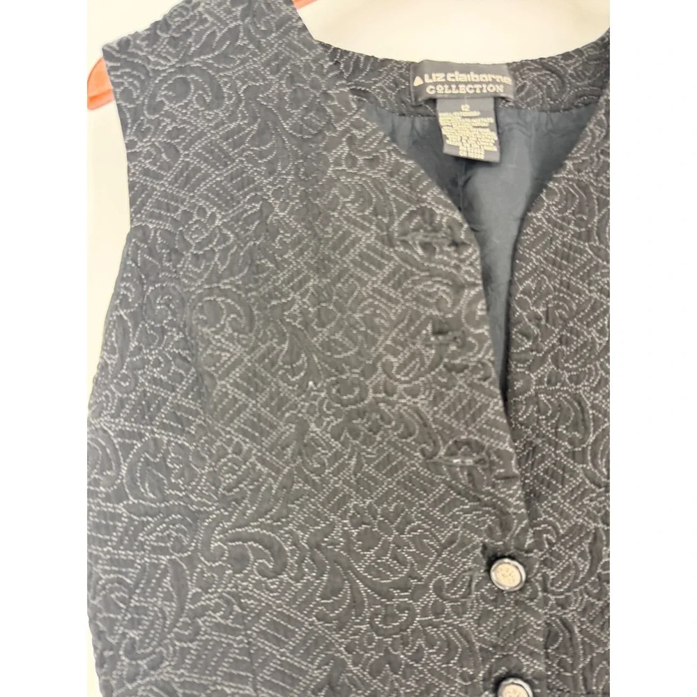 Liz Claiborne Womens Vest 12 Vintage 90s Whimsigoth Dark Academia Corporate Goth